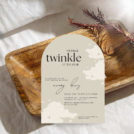 Elegent Twinkle Twinkle Little Star Baby Shower Inbjudningar