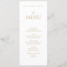 Elegnat Bröllop Menu