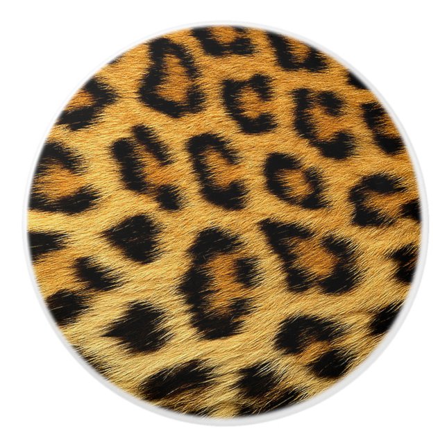 Elegnat Leopard Päls Skin - Rik Luxury Mode Knopp (Framsidan)