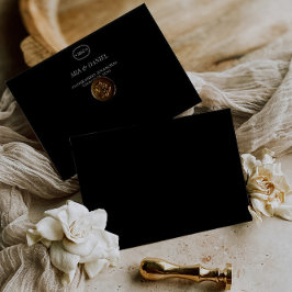 Elegnt Chic Black Bröllop Monogram