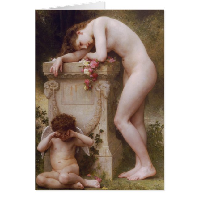 Elegy av William-Adolphe Bouguereau Hälsningskort (Framsidan)