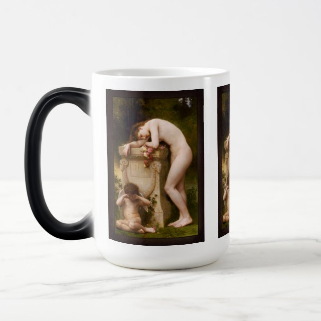 Elegy av William Adolphe Bouguereau Magisk Mugg (Vänster)