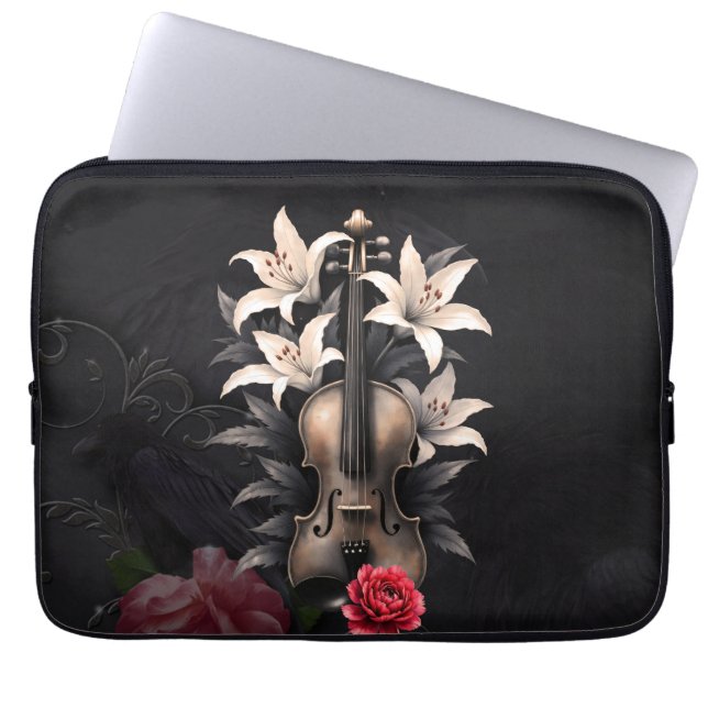 Elegy for a Fallen Song – Romantic Gothic Violin  Laptop Fodral (Framsidan)