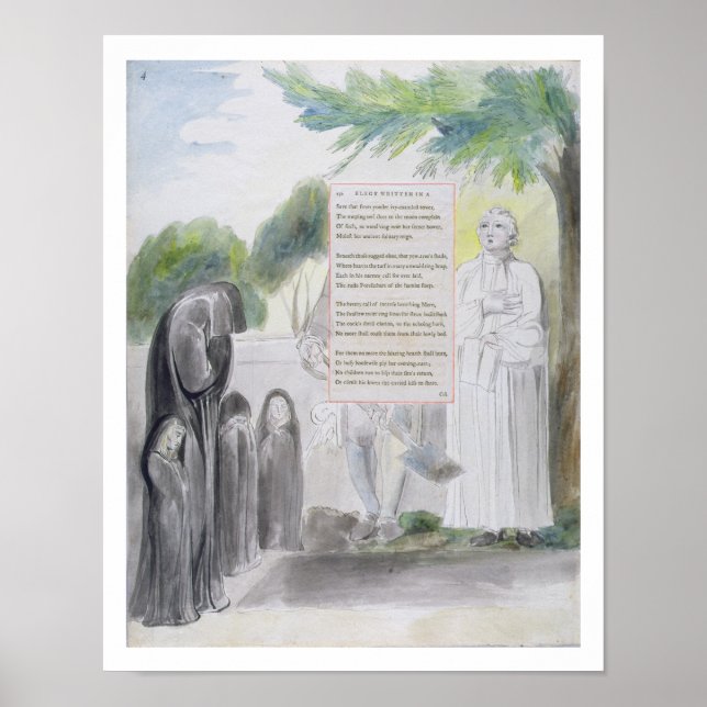 Elegy skriven i Land Church-Yard, design 1 Poster (Framsidan)