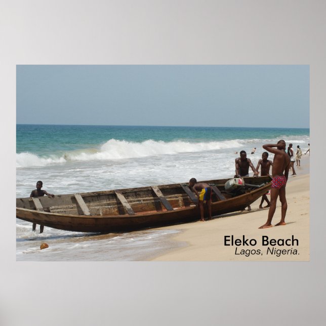 Eleko Beach, Lagos, Nigeria. Poster (Framsidan)