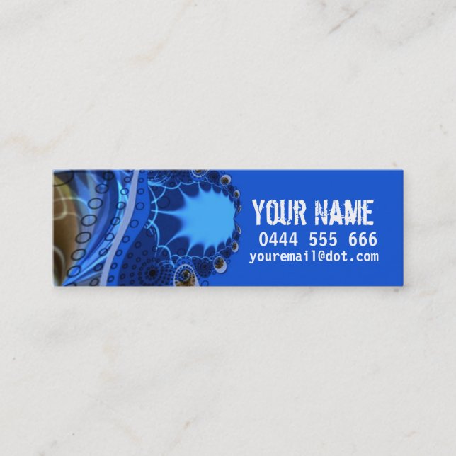 ELEKTRIC Fractal Profile Card Mini Visitkort (Framsida)