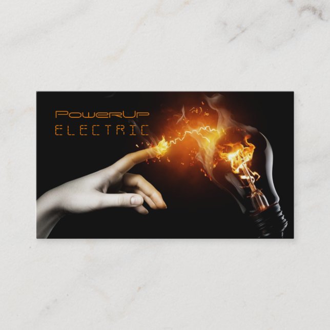 Elektricitet, elektricitet, elektricitet, Affärsko Visitkort (Framsida)