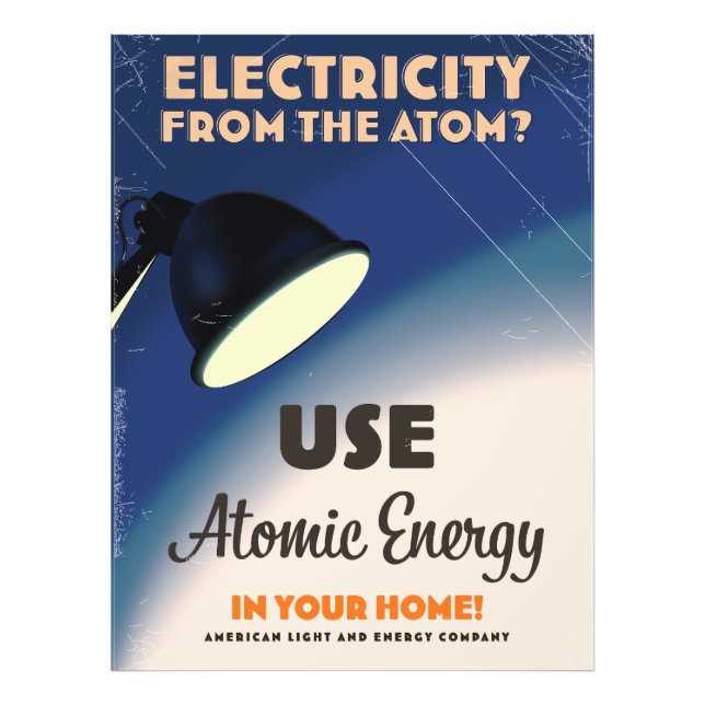 Elektricitet från atomen? fototryck (Framsidan)