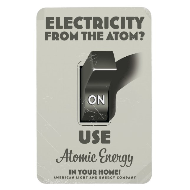 Elektricitet från atomen  magnet (Vertikal)