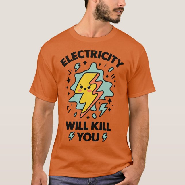 Elektricitet kommer att Döda dig Lung Kawaii Elect T Shirt (Framsida)