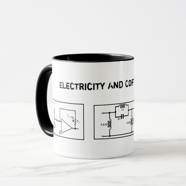 Elektricitet och kaffekoppor i Mix Circuit Mugg (Framsida vänster)