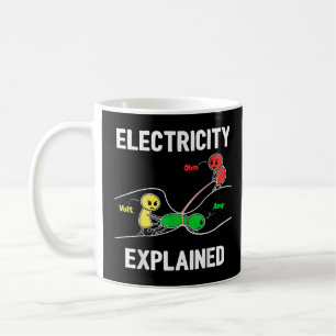 Elektricitet, projicerad Ohm Volt Ampere Electrici Kaffemugg