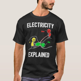 Elektricitet, projicerad Ohm Volt Ampere Electrici T Shirt
