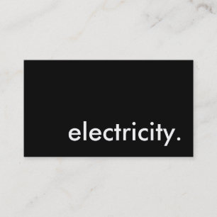 elektricitet. visitkort