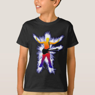 Elektrifiera den grafiska bas- spelare t-shirt