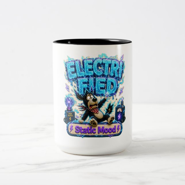Elektrifierad Statisk Humör Roligt Två-Tonad Mugg (Center)