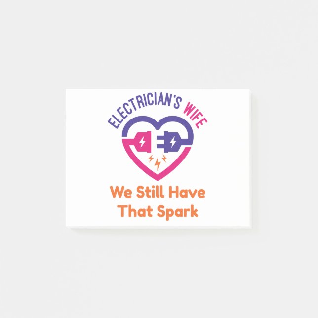Elektrikas hustru har vi fortfarande sparken post-it block (Framsida)