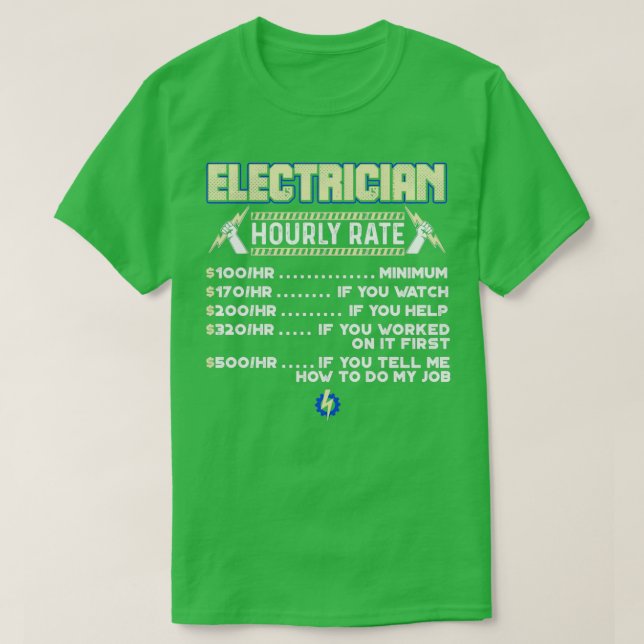 elektriker (60) t shirt (Design framsida)