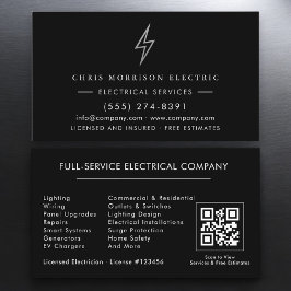 Elektriker – Black Silver Electrical Service Visitkort