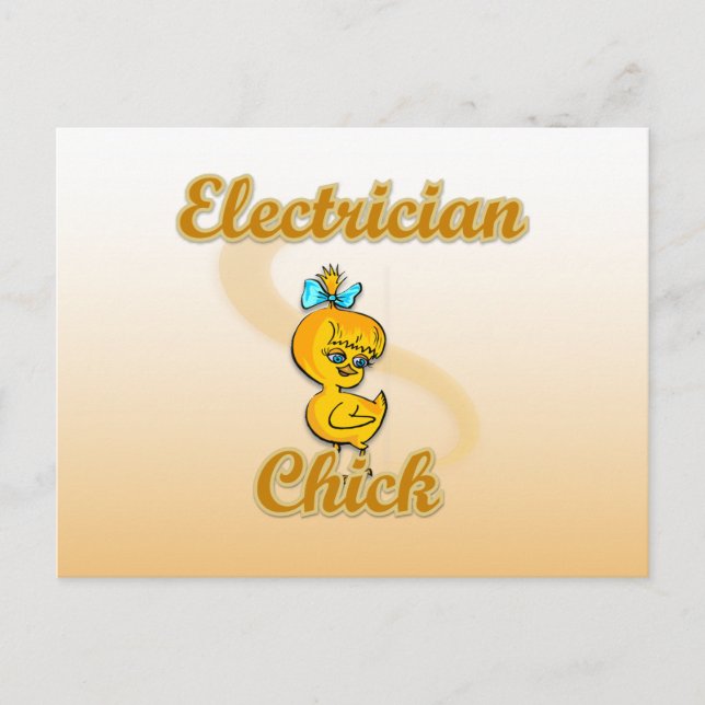 Elektriker Chick Vykort (Framsida)