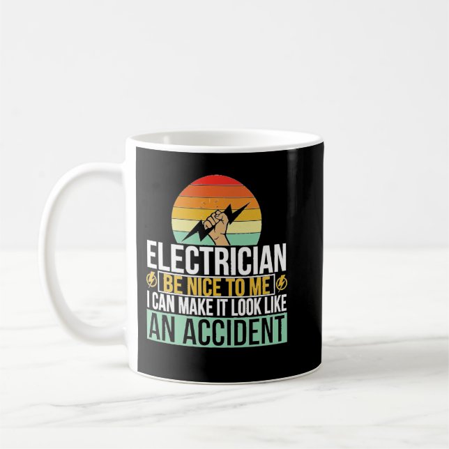 Elektriker Elcian Joke Electrical Tech Kaffemugg (Vänster)