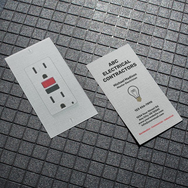 Elektriker | Elektrisk entreprenör Visitkort (Skapare uppladdad)