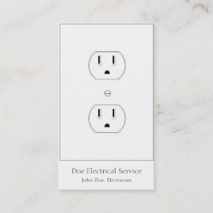Elektriker/elektrisk leverantör/vertikal vit visitkort