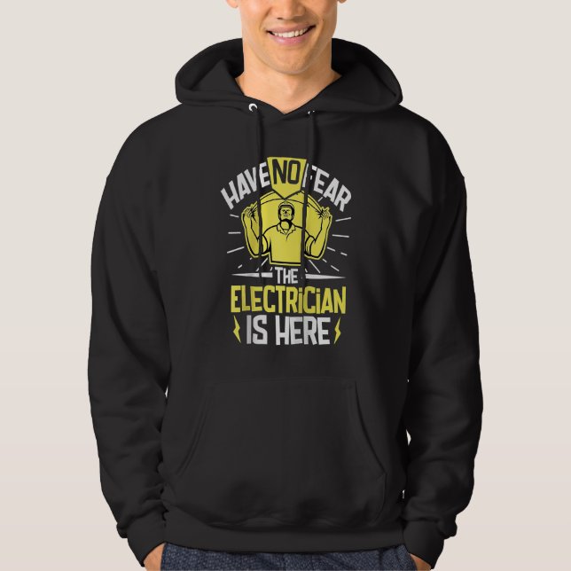 Elektriker Elektrotekniker Linjearbetare Elektrisk Hoodie (Framsida)