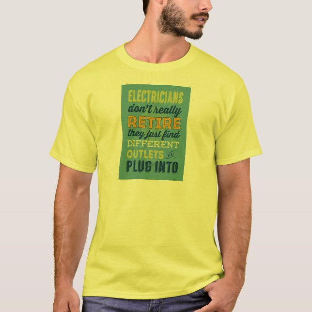 Elektriker gör inte egentligen t-shirt (Framsida)