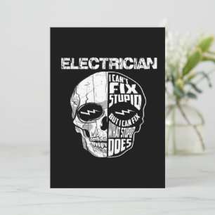 Elektriker Jag Kan Inte Fixa Dum Skallepresent Julkort