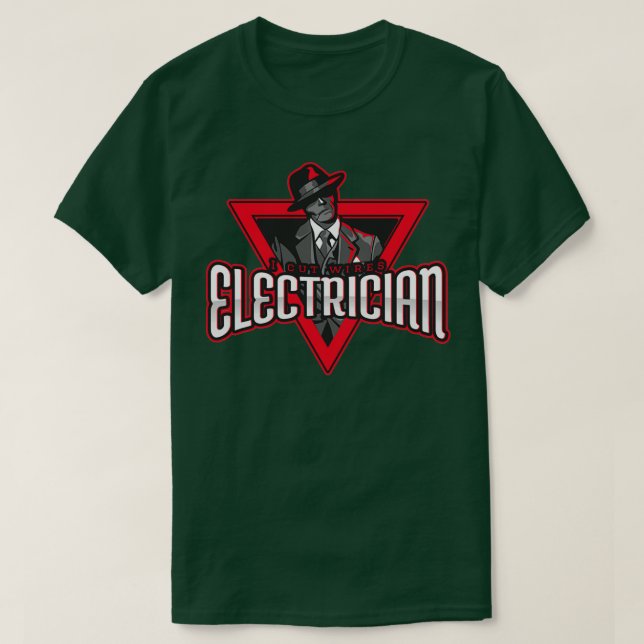Elektriker jag skär ledningar 3 t shirt (Design framsida)