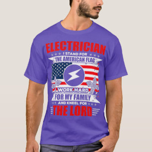 Elektriker jag står för min familj Gift Funny T Shirt