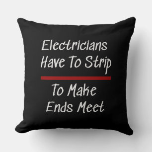 Elektriker Joke Funny Novelty Humor Electrical Kudde