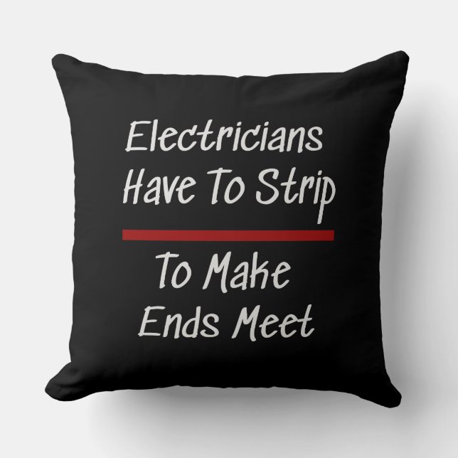 Elektriker Joke Funny Novelty Humor Electrical Kudde (Framsida)