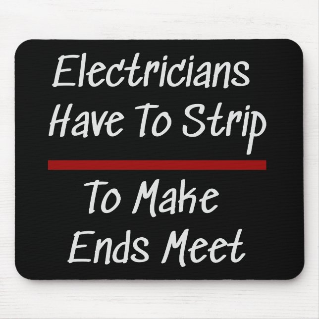 Elektriker Joke Funny Novelty Humor Electrical Musmatta (Framsidan)
