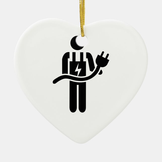 Elektriker Julgransprydnad Keramik (Framsidan)