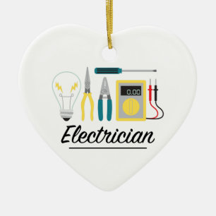 Elektriker Julgransprydnad Keramik
