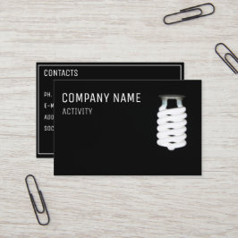 Elektriker/ljus formgivare visitkort