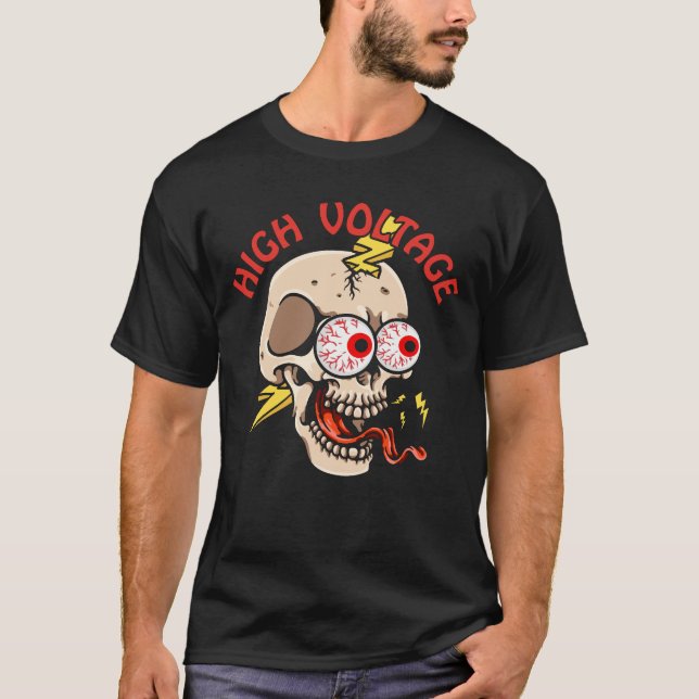 Elektriker med högspänningsklass t shirt (Framsida)