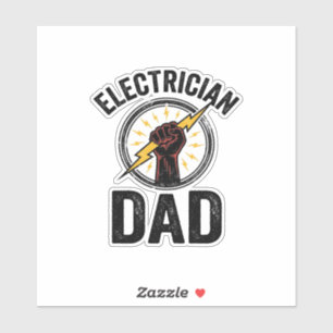 Elektriker Pappa Vintage Gravyr Vektor Tröja Des Klistermärken