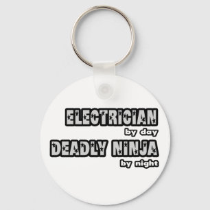 Elektriker per dag... Döda Ninja per natt Nyckelring