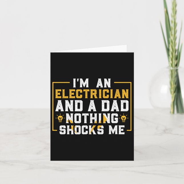 Elektriker Rolig Elteknik Elektrisk Kort (Framsida)