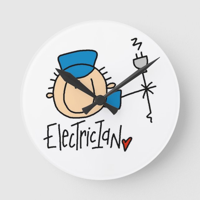 Elektriker Rund Klocka (Framsida)