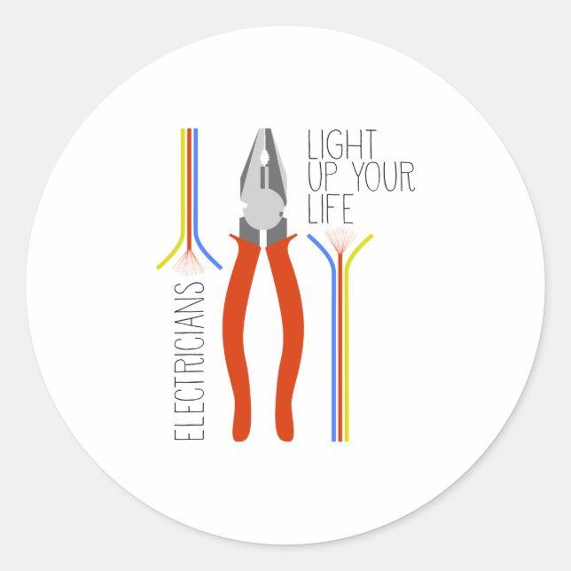 Elektriker Runt Klistermärke (Framsida)