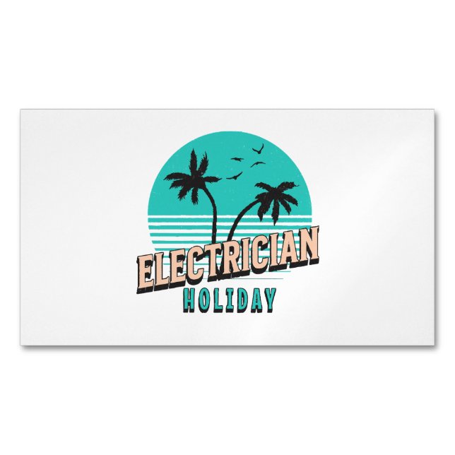 Elektriker Semester Magnetiska Visitkort (Framsida)