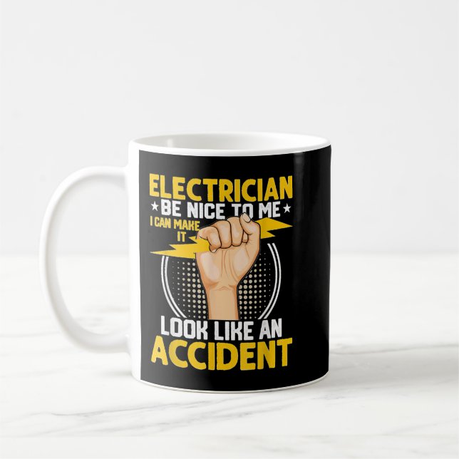 Elektriker ska vara snälla mot mig, jag kan göra d kaffemugg (Vänster)