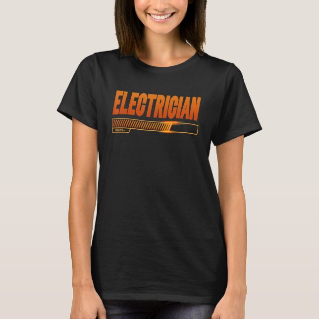 Elektriker som laddar Student framtida val i skola T Shirt (Framsida)