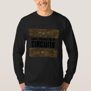 Elektriker Spänning Elektroarbetare Kretsar T Shirt