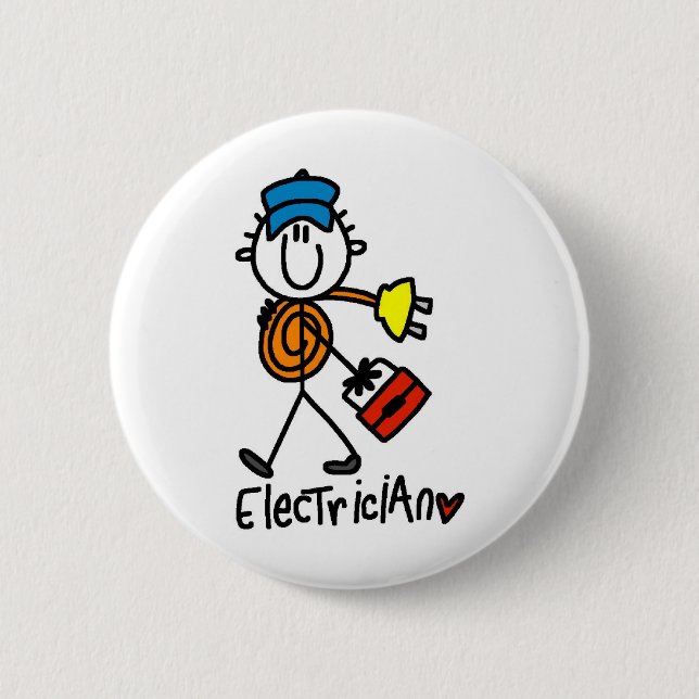 Elektriker Stavfigur Knapp (Framsida)