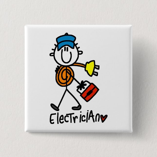 Elektriker Stavfigur Knapp (Framsida)